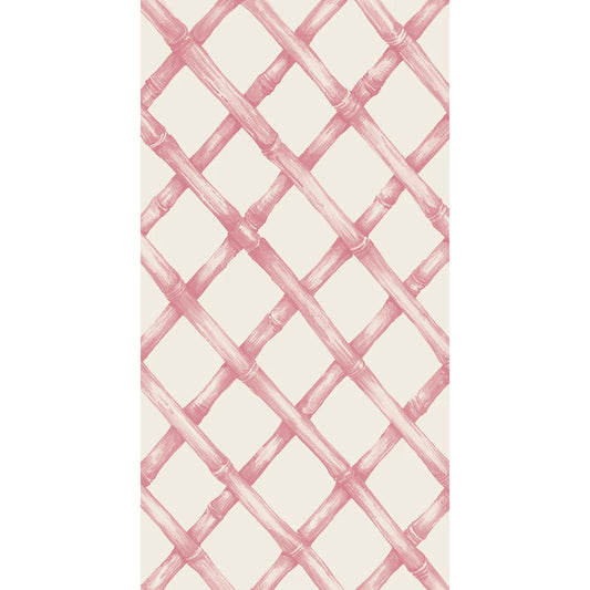 Hester and Cook - Guest Towel Napkin - Pink Lattice - Findlay Rowe Designs