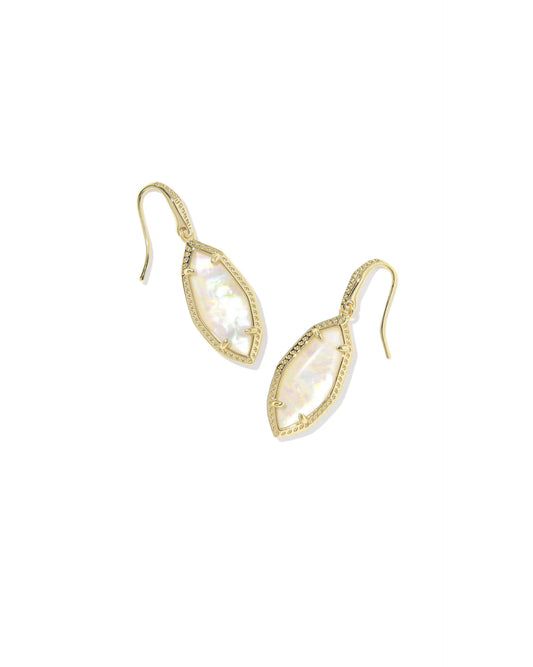Kendra Scott - Earrings - Ophelia Gold Small Drop - Iridescent Abalone - Findlay Rowe Designs
