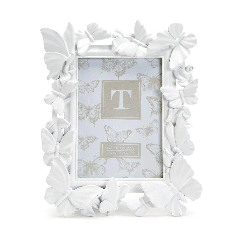 5x7 frame - White Butterfly - Findlay Rowe Designs