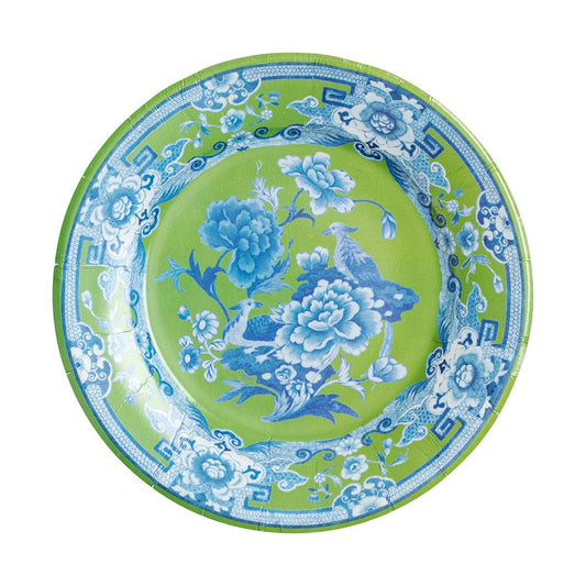 Caspari - Salad Dessert Plates - Green And Blue - Findlay Rowe Designs