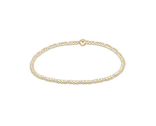 Enewton - Hope Sincerity Pattern 2mm Bead Bracelet - White - Findlay Rowe Designs