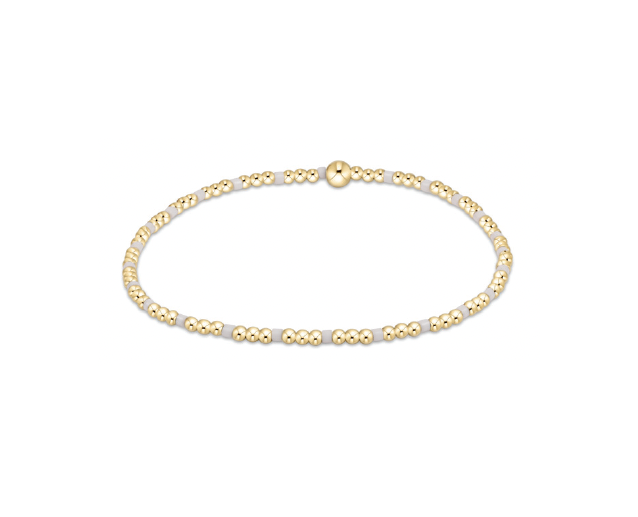 Enewton - Hope Sincerity Pattern 2mm Bead Bracelet - White - Findlay Rowe Designs