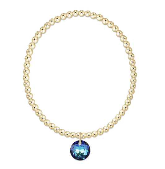 Enewton - Classic Gold 3mm Bracelet - Reflection Charm - December - Findlay Rowe Designs