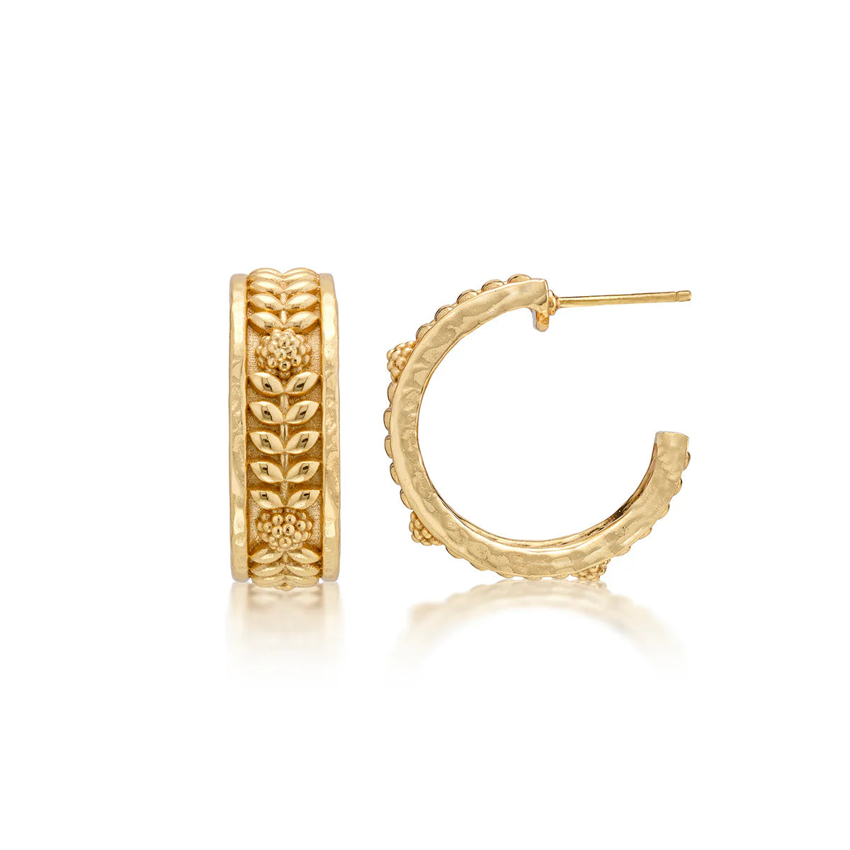 Hoop Earrings - Berry Vine Small - Gold - Findlay Rowe Designs