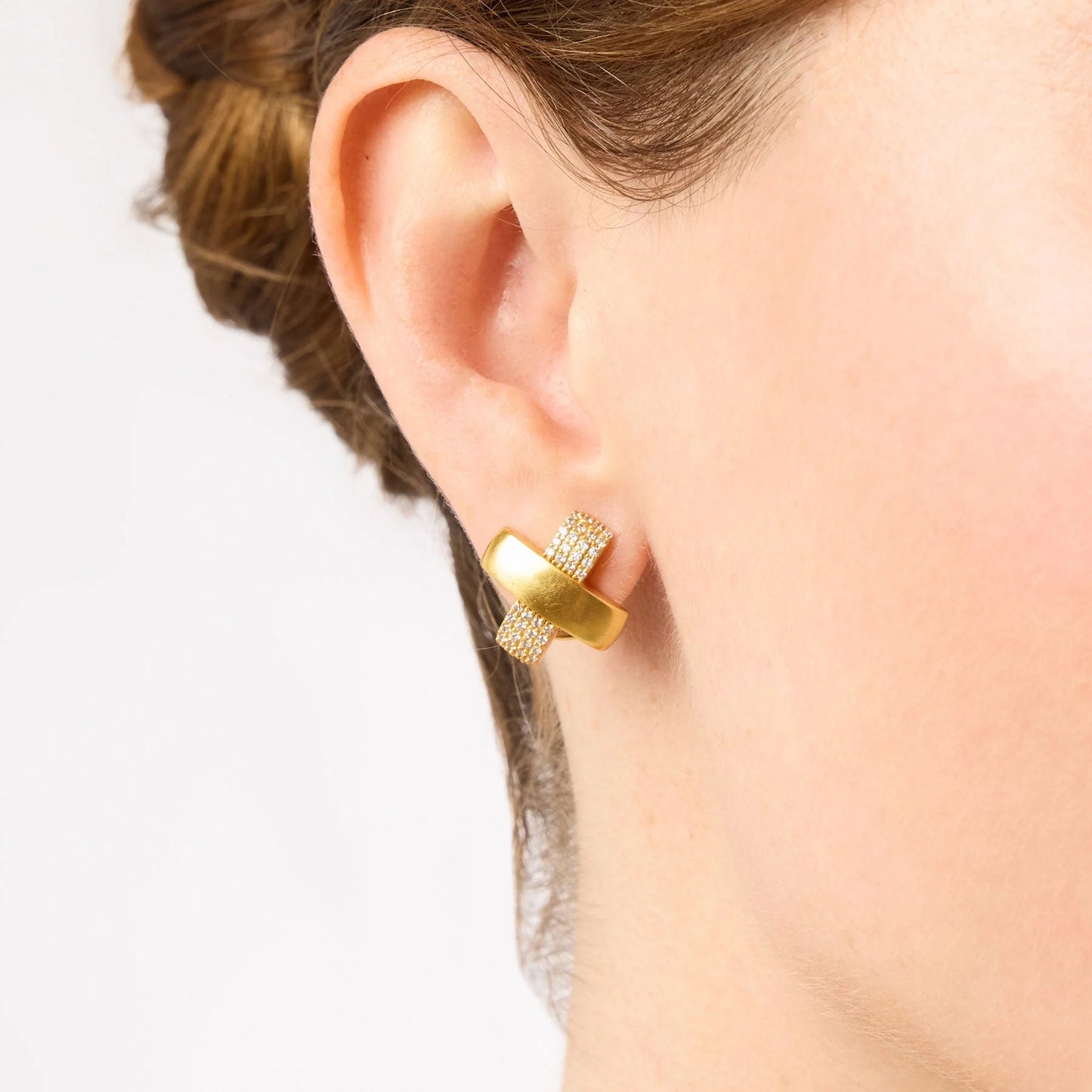 Julie Vos - Earring - Catalina X Pavé Stud - Findlay Rowe Designs