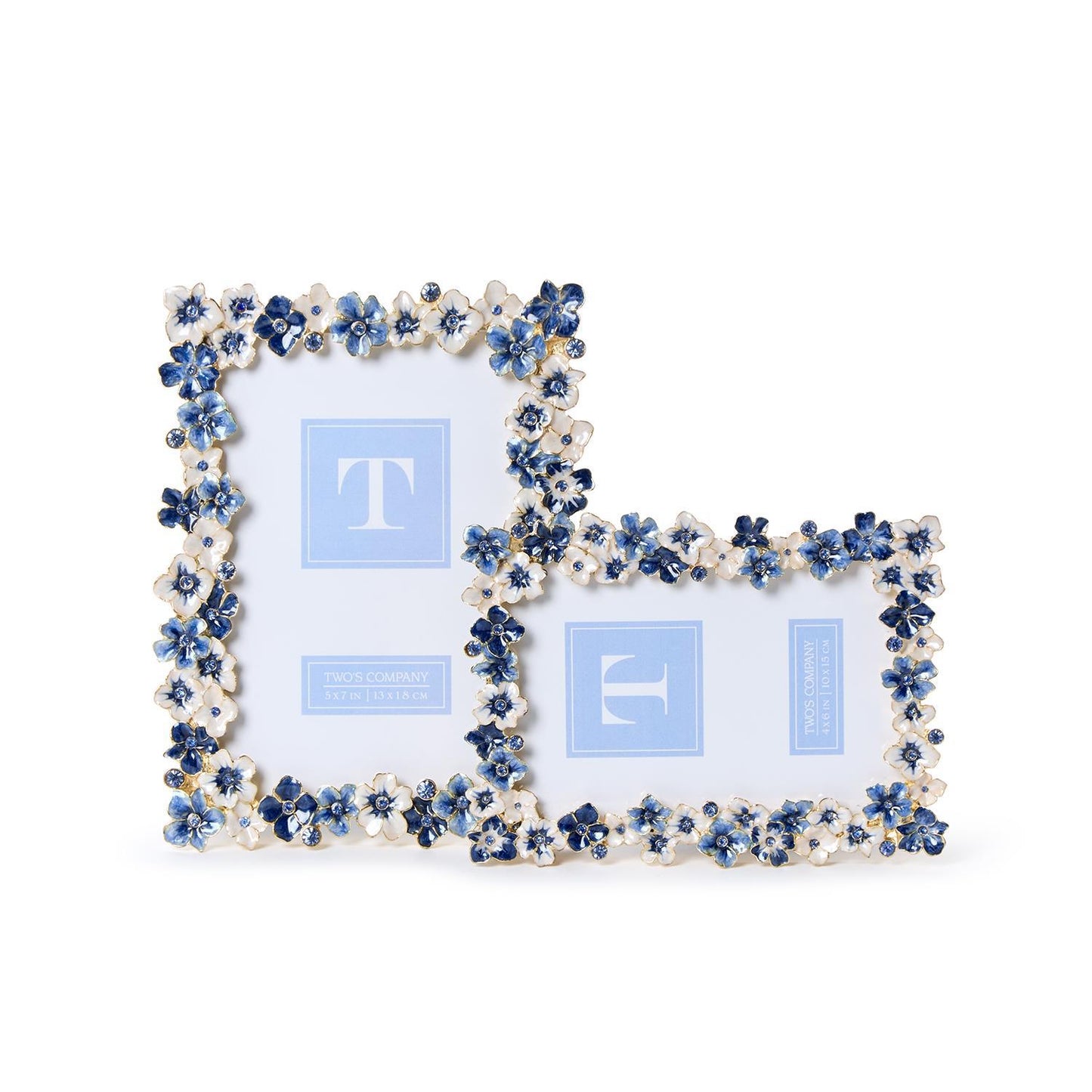 4x6 or 5x7 Hydrangea Hand-Painted Enamel Frame
