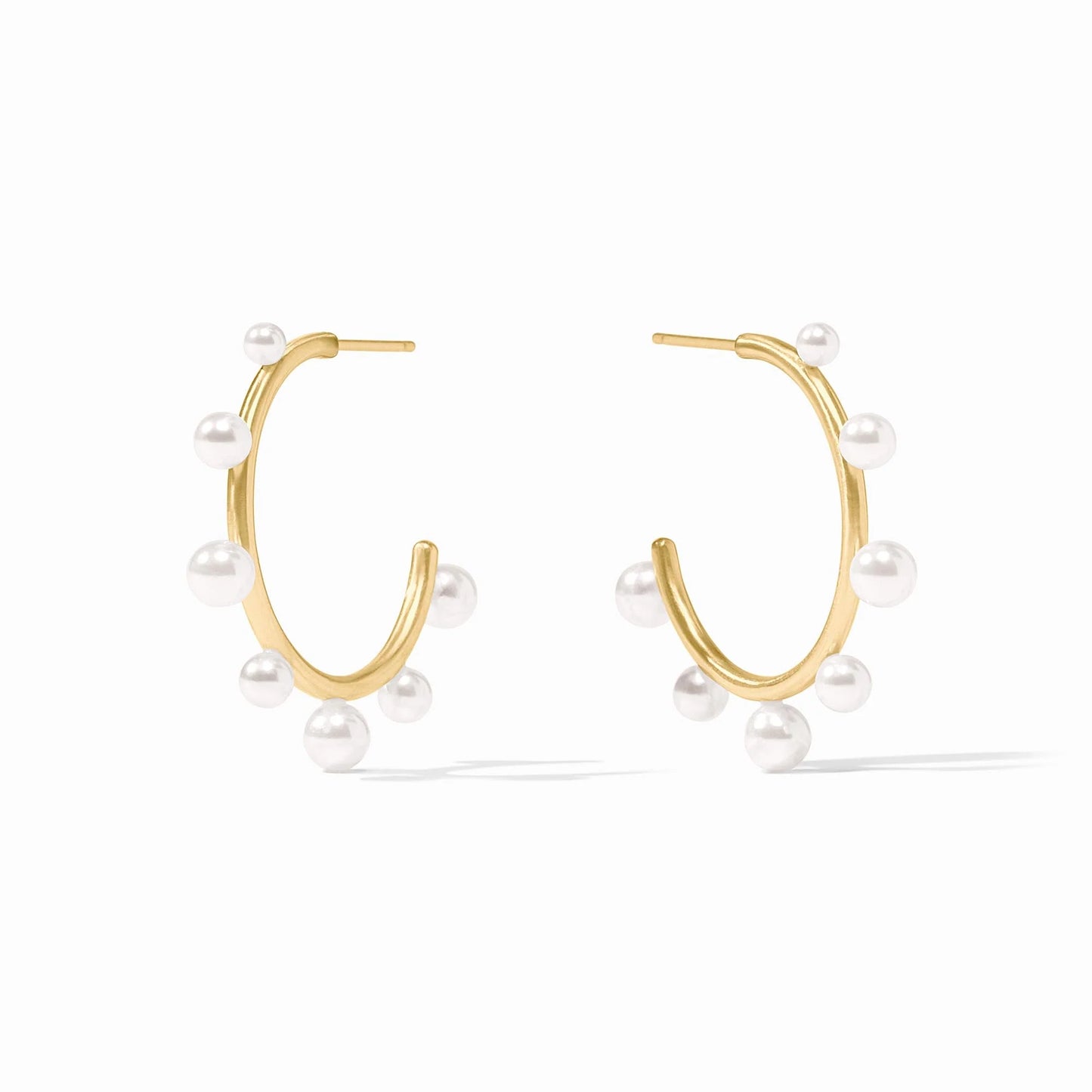 Julie Vos - Hydra Stone Hoop - Pearl - Medium - Findlay Rowe Designs