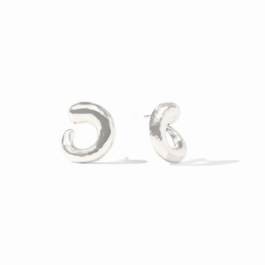Julie Vos - Earring - Solara Spiral - Silver - Findlay Rowe Designs
