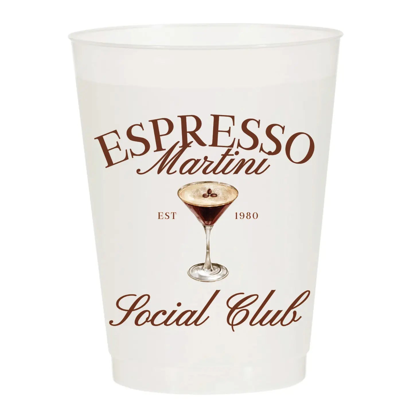 Frosted Party Cups - Espresso Martini - set 6 - Findlay Rowe Designs