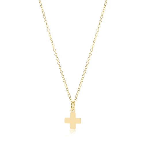 Enewton - egirl 14" Necklace Gold - Signature Cross Gold Charm - Findlay Rowe Designs