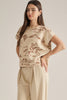 Entro - Top - Short Sleeve Sweater Vintage Western - Ecru - Findlay Rowe Designs