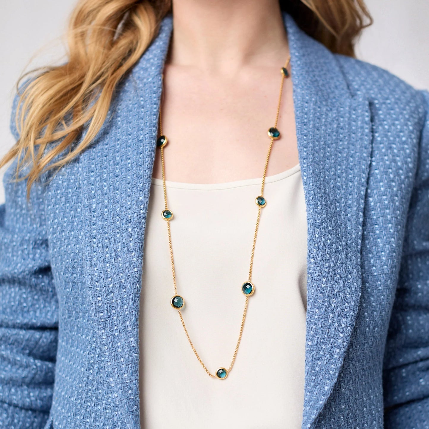 Julie Vos - Necklace - Rainbow Station - Clear Crystal - Findlay Rowe Designs