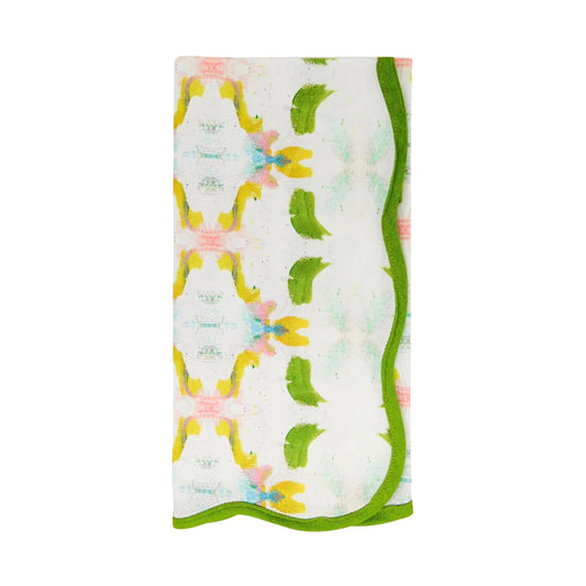 Laura Park - Dinner Napkins - Scalloped - Dogwood - Findlay Rowe Designs