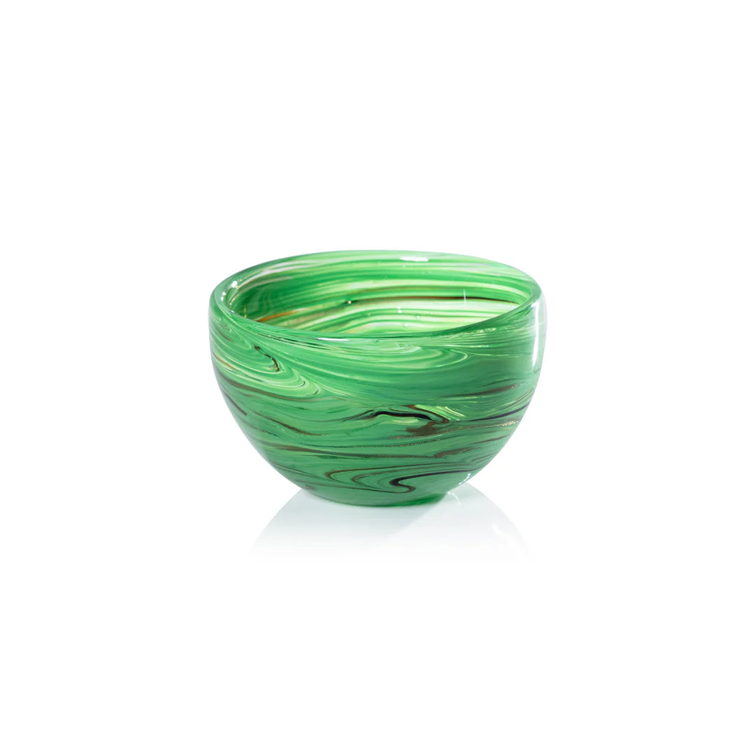 Zodax - Delphine Glass Bowl - Multi Green - Small - Findlay Rowe Designs