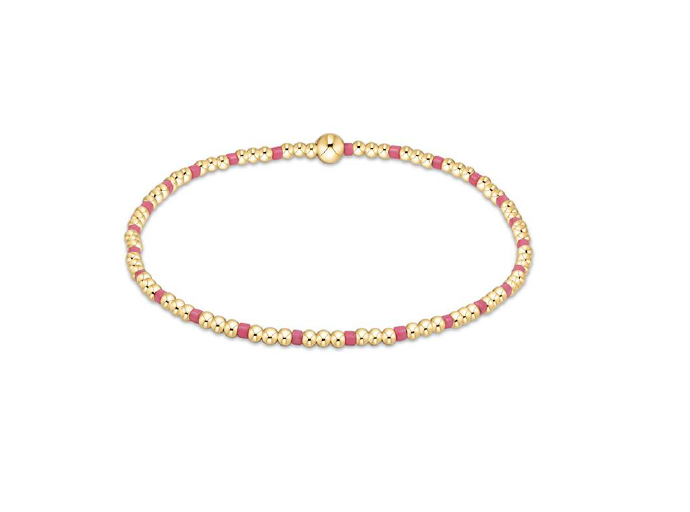 Enewton - Egirl - Hope Sincerity Pattern 2mm Bead Bracelet - Bright Pink - Findlay Rowe Designs