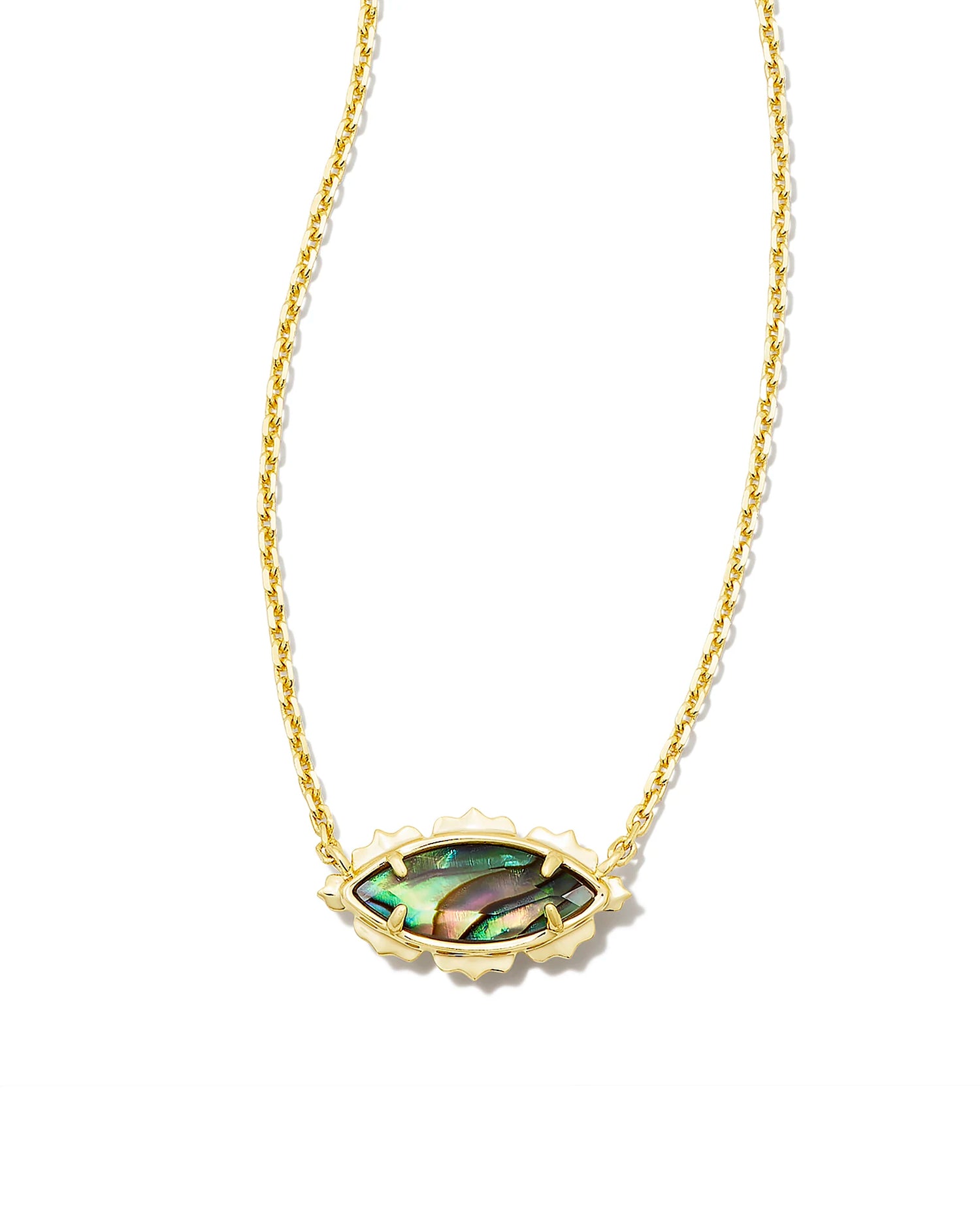 Kendra Scott - Genevieve Gold Short Pendant Necklace - Abalone - Findlay Rowe Designs