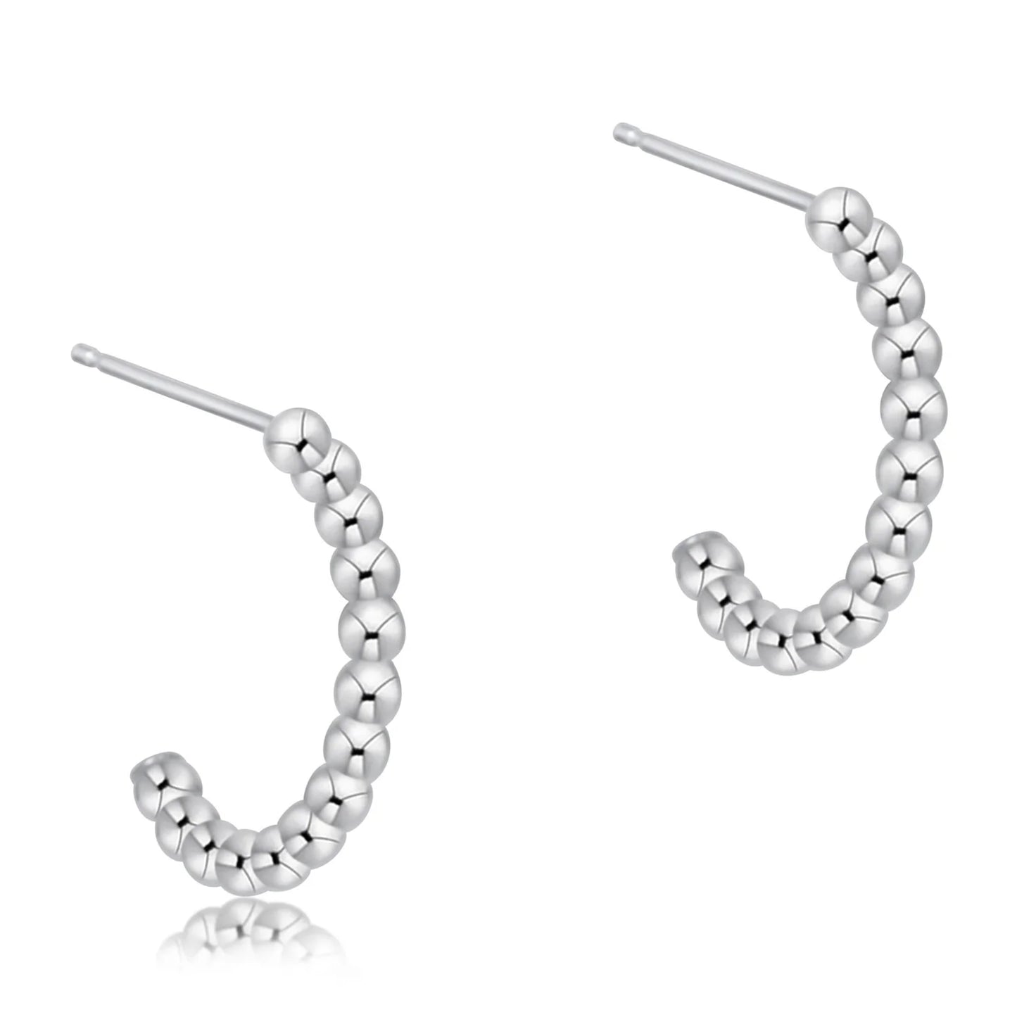 Enewton - Beaded Classic 1in Post Hoop - 2mm Sterling - Findlay Rowe Designs