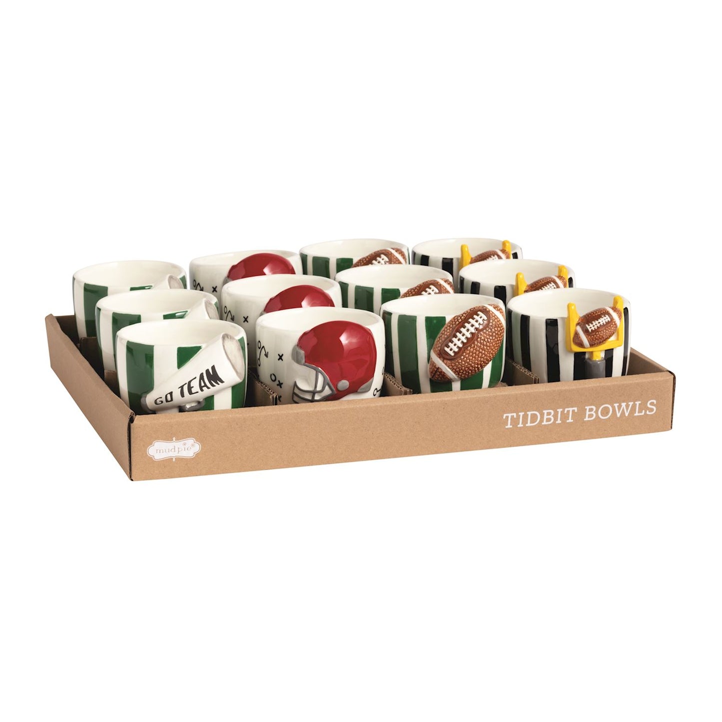 Mud Pie - Tidbit Bowls - Tailgate - Findlay Rowe Designs