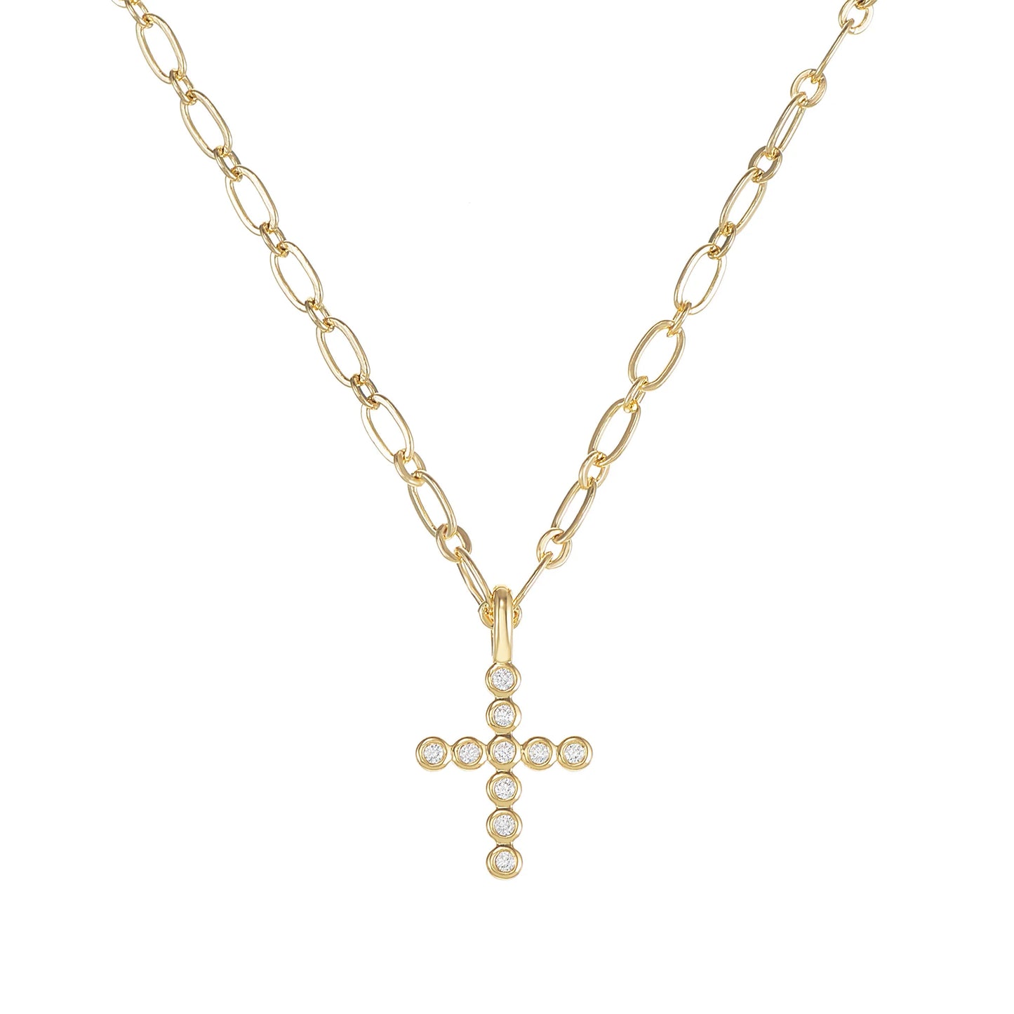 Natalie Wood - Necklace - Legacy Cross Drop - Gold - Findlay Rowe Designs