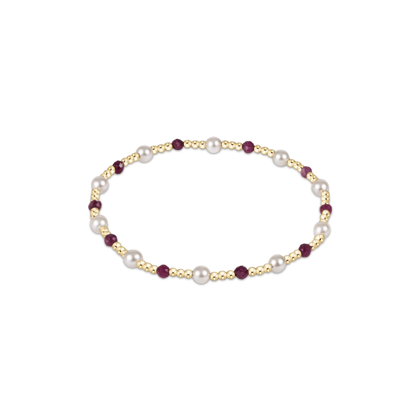 Enewton - Pearl Sincerity Pattern 4mm Bead Bracelet - Ruby
