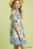 Umgee - Dress - Mini Chinoiserie Print - Blue Mix - Findlay Rowe Designs