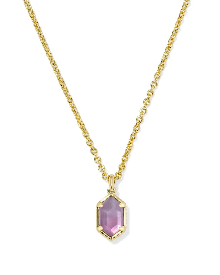 Kendra Scott - Necklace - Hallie - Gold Purple Watercolor Illusion