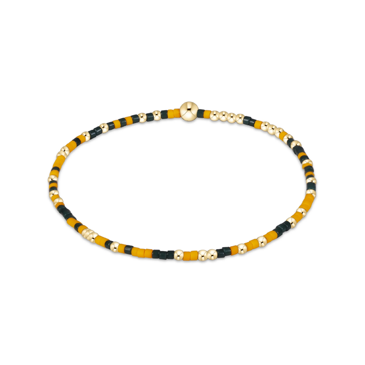 Enewton - Gameday Hope Unwritten Bracelet - Dark Green - Golden Yellow