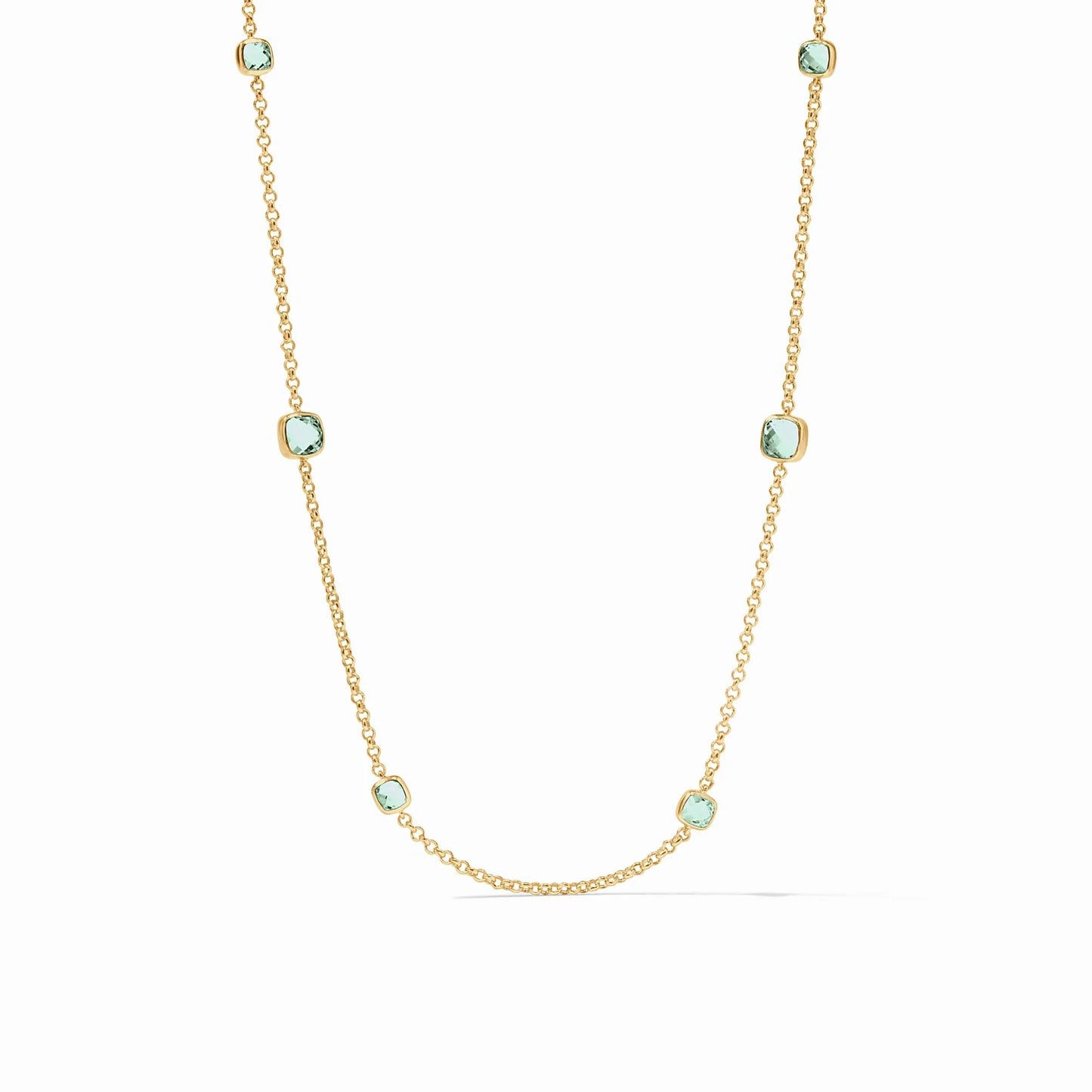 Julie Vos - Aquitaine Station Necklace - Aquamarine Blue - Findlay Rowe Designs