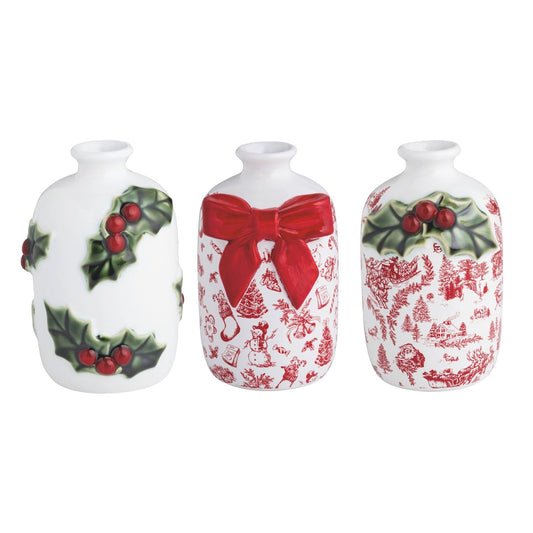 Mud Pie - Bud Vases - Toile