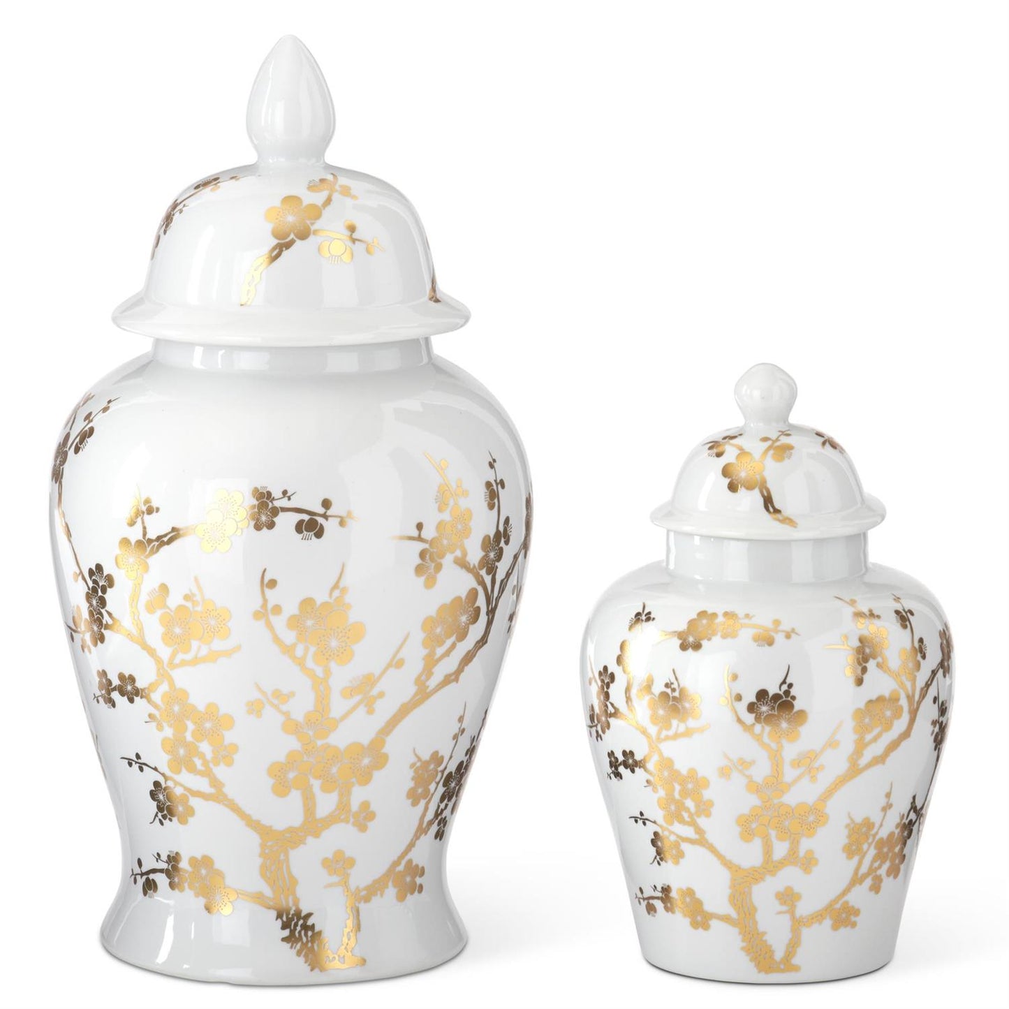 Vase - White & Gold Chinoiserie