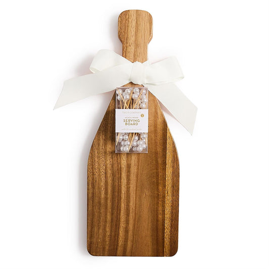 Serving Board - Champagne Bottle with Picks - Findlay Rowe Designs