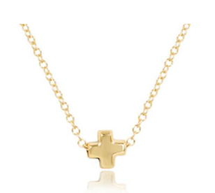 Enewton - egirl 14" Necklace Gold - Signature Cross Small Gold Charm - Findlay Rowe Designs