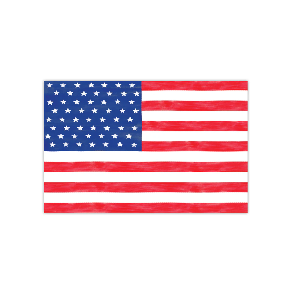 Rosanne Beck - Paper Placemats - Handpainted American Flag