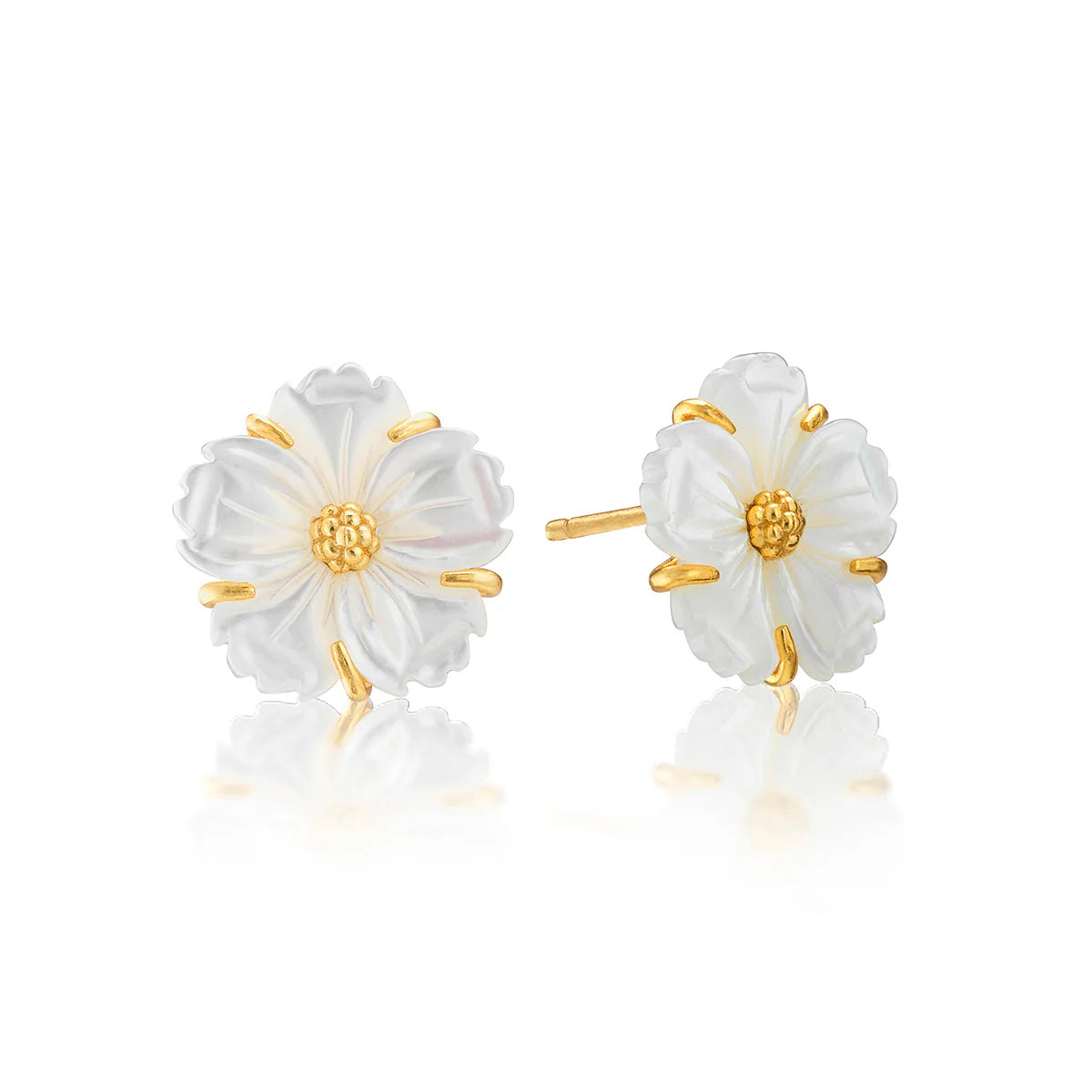 Capucine de Wulf - Earrings - Mermaid Garden Petite Stud - Mother of Pearl - Findlay Rowe Designs