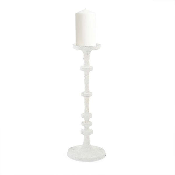 Clearance - Mud Pie - Taper Candle Holder - White Metal - Small
