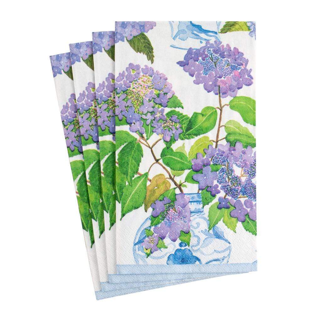 Caspari - Guest Towel Napkins - Hydrangeas and Porcelain - Findlay Rowe Designs