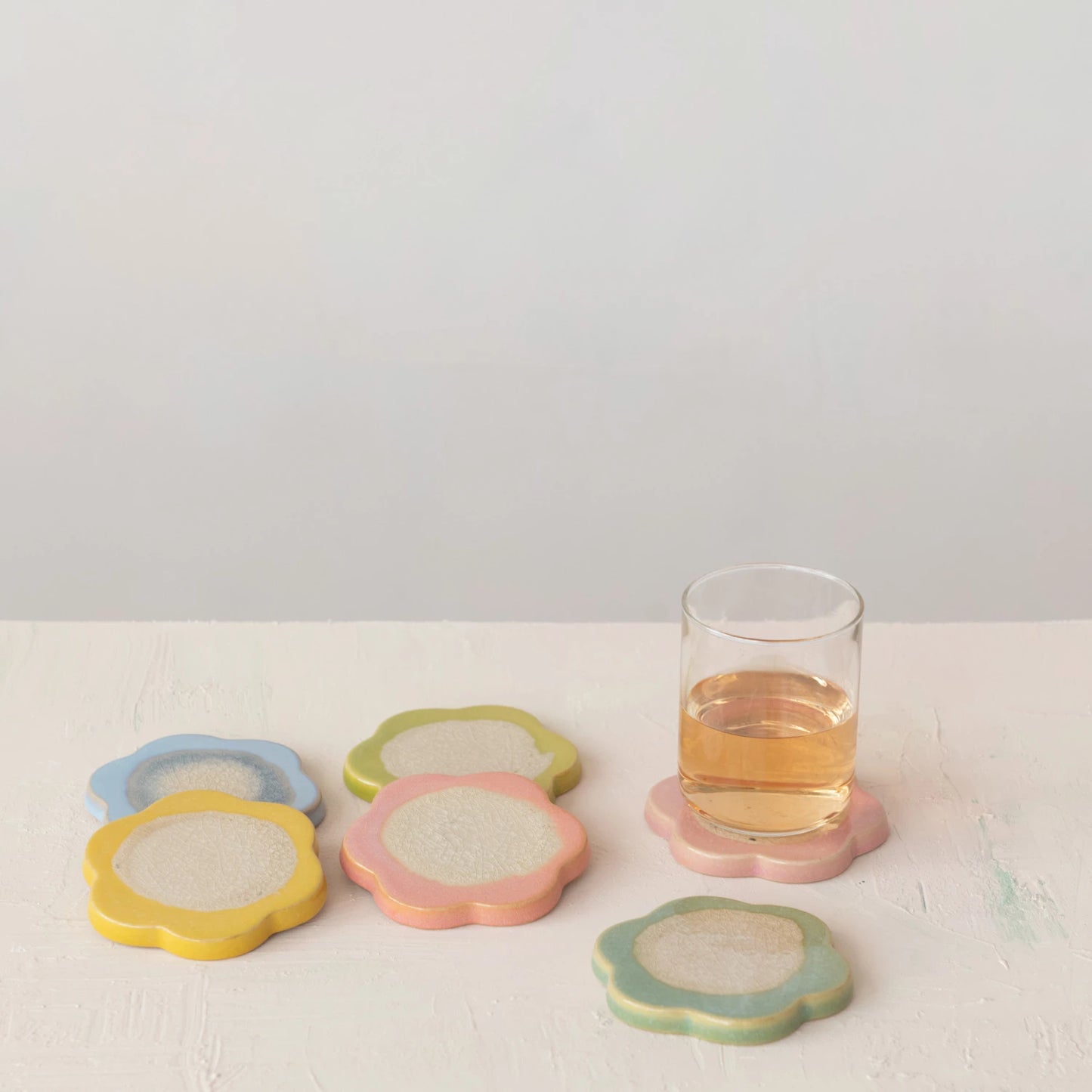 Coaster - Stoneware Flower - Assorted - Findlay Rowe Designs