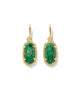 Kendra Scott - Earring - Lee Drop - Gold Bronze Veined Green Malachite - Findlay Rowe Designs