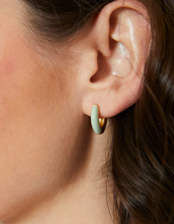 Spartina - Earrings - Clara Hoop - 15mm Sea Foam