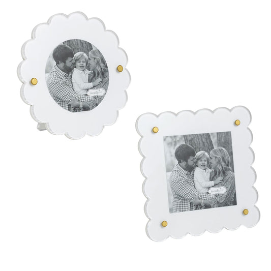 Mud Pie - Frame 3x3 - Scalloped White - Findlay Rowe Designs