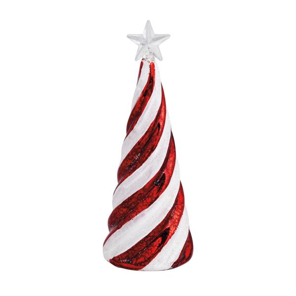 Glass Tree - Candy Cane Swirl
