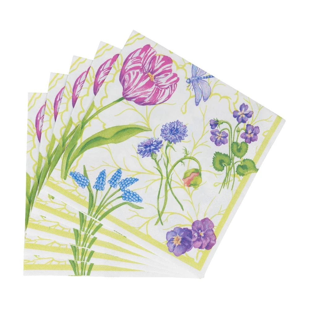 Caspari - Luncheon Napkins - Floral Majolica - Findlay Rowe Designs
