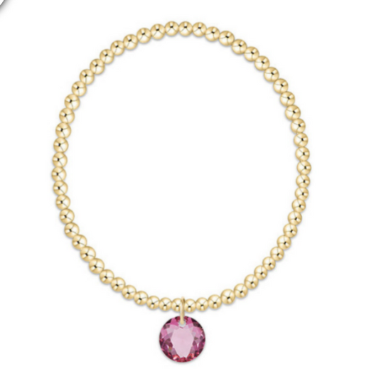 Enewton - Classic Gold 3mm Bracelet - Reflection Charm - October - Findlay Rowe Designs