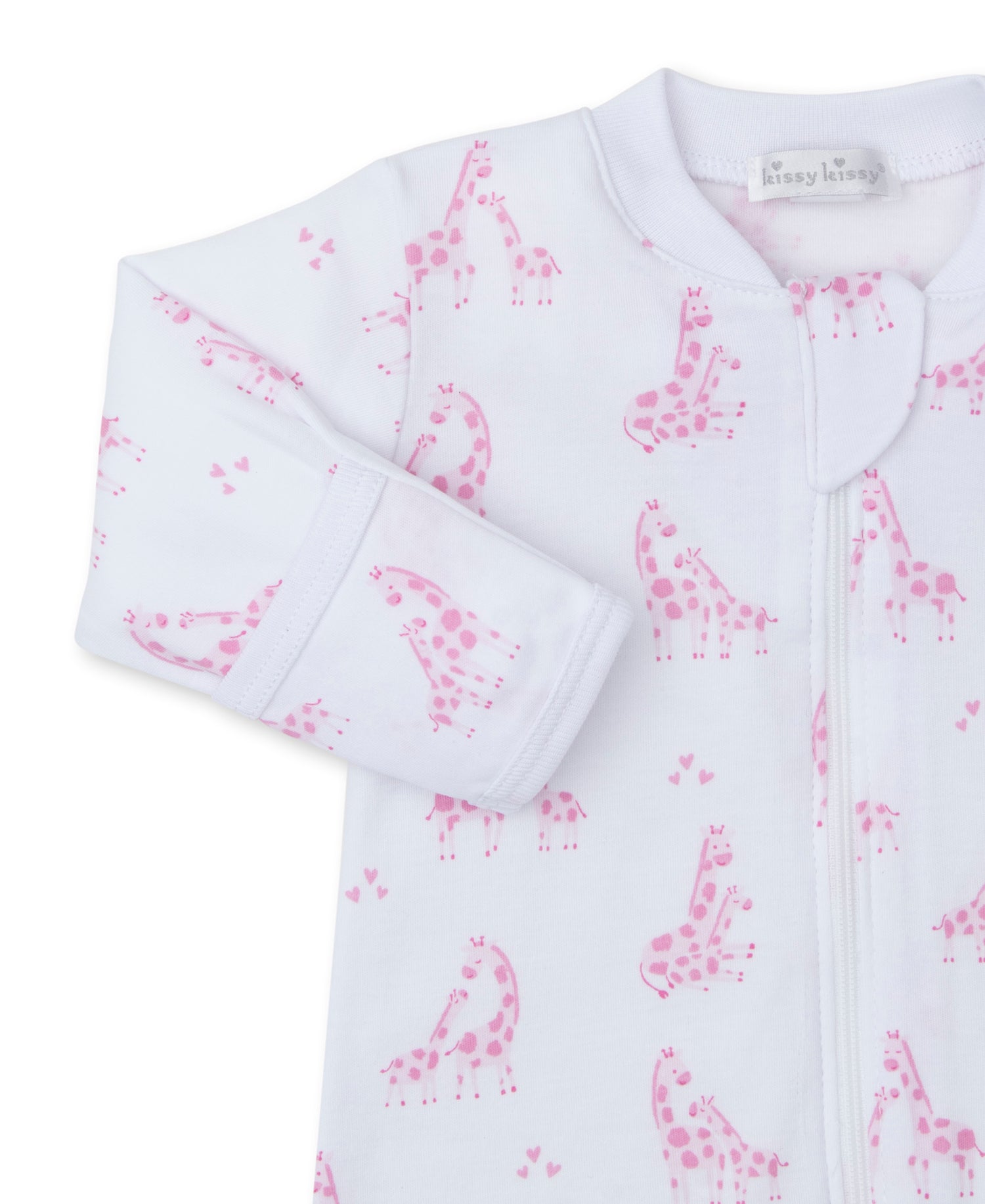 Kissy Kissy - Light Pink Onesie - Giraffe Glee - Findlay Rowe Designs