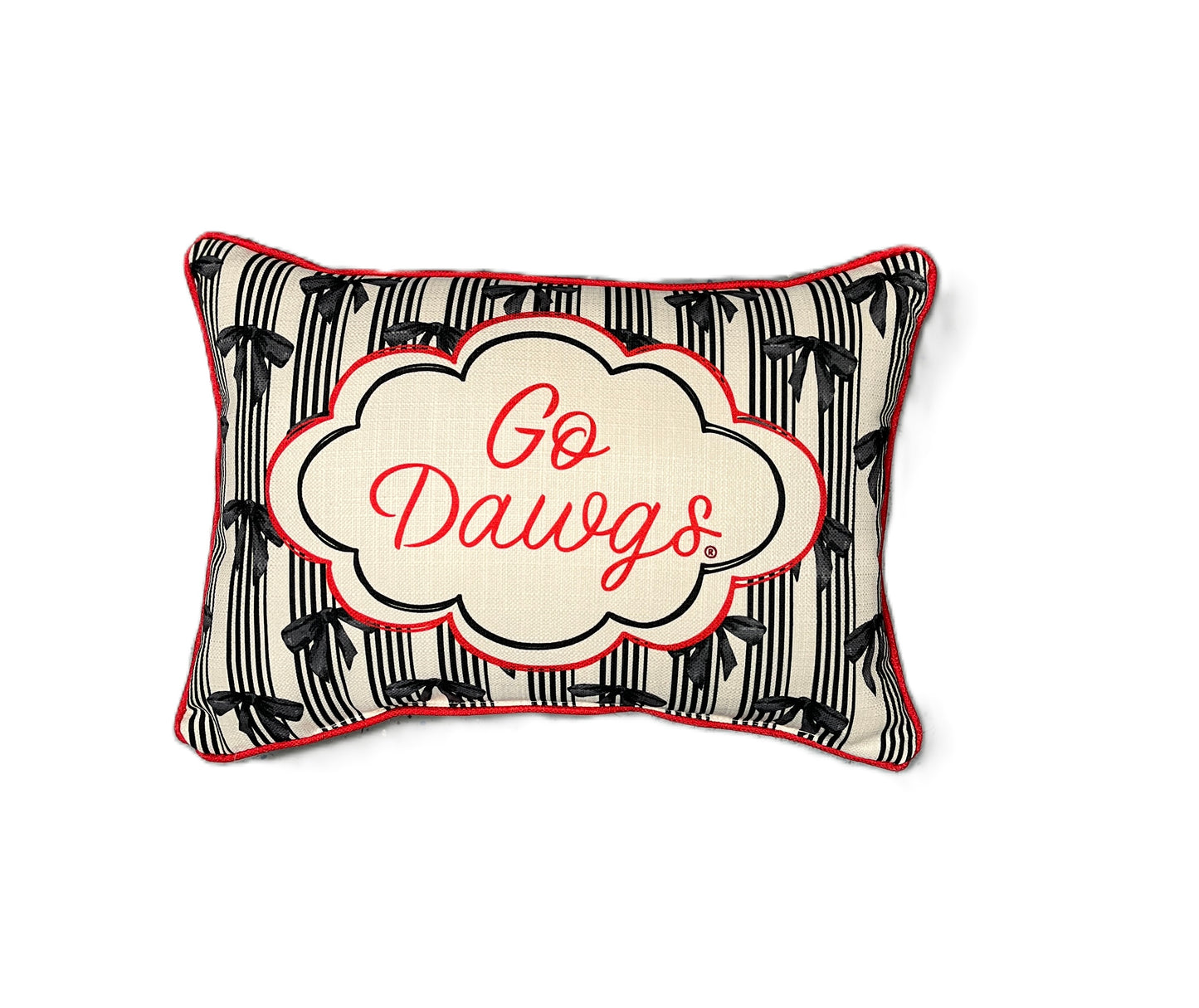 Pillow Lumbar - Go Dawgs - Bow Pattern