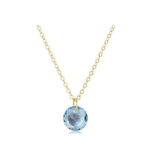 Enewton - 16in Necklace Gold - Reflection Small Charm - March - Findlay Rowe Designs