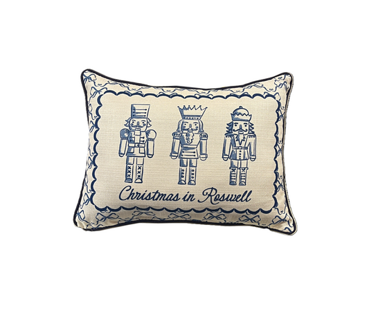 Little Birdie - Lumbar Pillow - Christmas in Roswell Chinoiserie Nutcracker