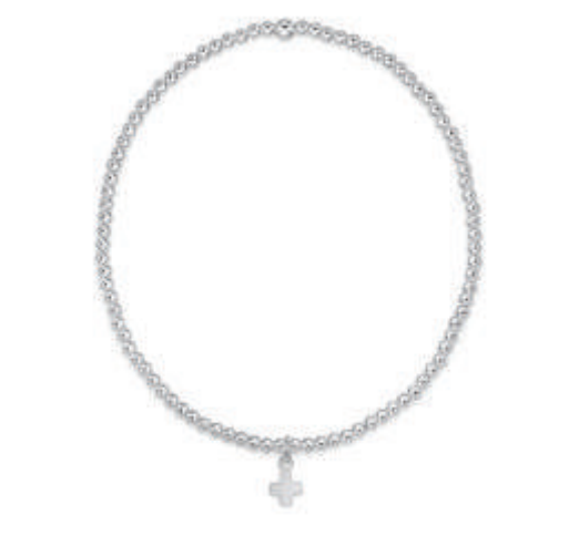 Enewton - Classic Sterling 2mm Bead Bracelet - Signature Cross - Findlay Rowe Designs