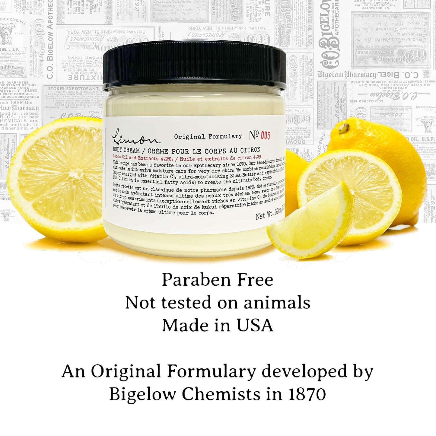 C.O. Bigelow - Lemon Body Cream - 8 oz