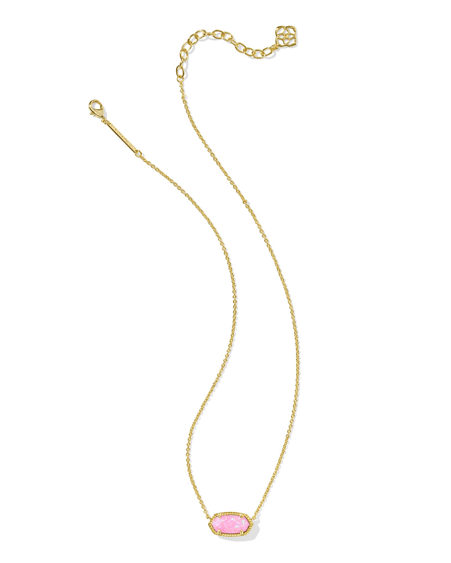 Kendra Scott - Necklace - Elisa Gold Short Pendant Necklace - Carnation Kyocera Opal - Findlay Rowe Designs